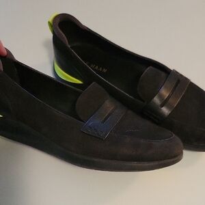 Cole Haan Black Flats Sleek Loafers